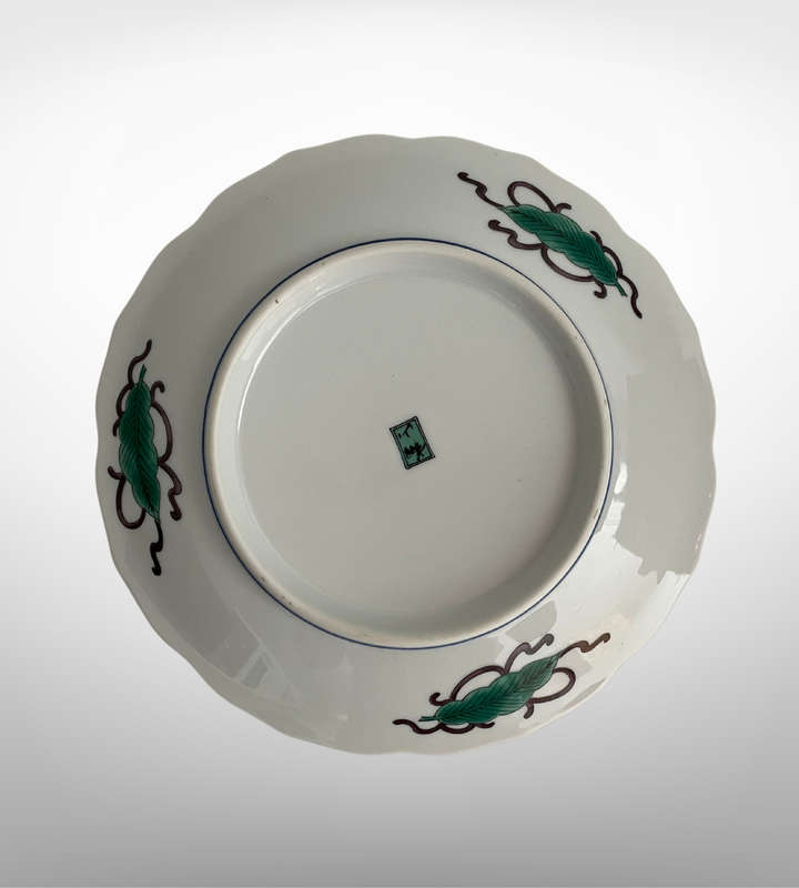 Rare Mid-20th Century Keizan Ware Plate  19cm, Mino Ware Shozan Kutani Decorated