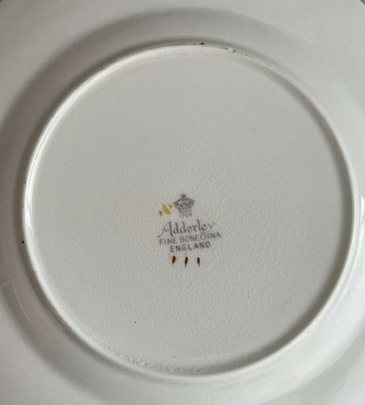 14-Piece Part Tea Service  Adderley Fine Bone China (c. 1947, England)