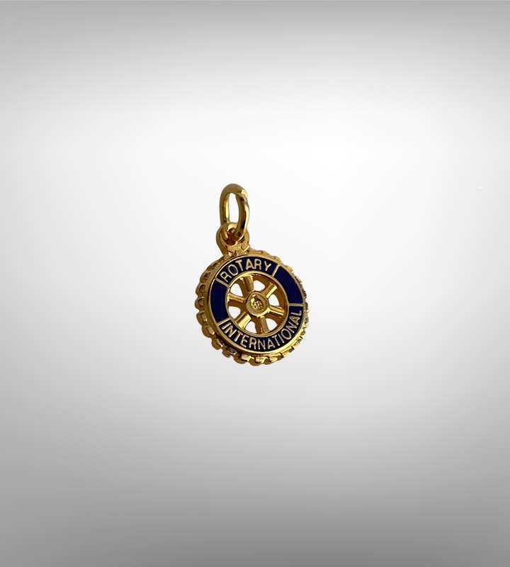 Rotary International 8-Piece Collection | Brooches, Pins, and Pendant | Gold Vermeil, Faux Diamond