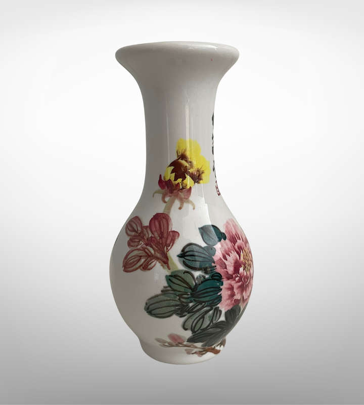 9-Piece Vintage Chinese Vase Collection (1980s-1990s)  Ceramic & Eggshell Porcelain