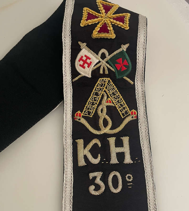 Rare Set of 4 Vintage Masonic Regalia  Rose Croix 30th Degree  Aprons & Sashes