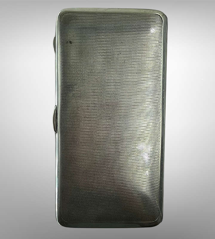 1930s Silver-Plated Cigarette Case  EPNS, Made in England, Monogrammed "HH"