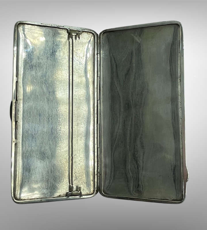 1930s Silver-Plated Cigarette Case  EPNS, Made in England, Monogrammed "HH"