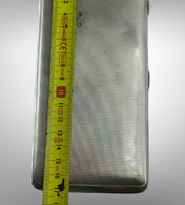 1930s Silver-Plated Cigarette Case  EPNS, Made in England, Monogrammed "HH"