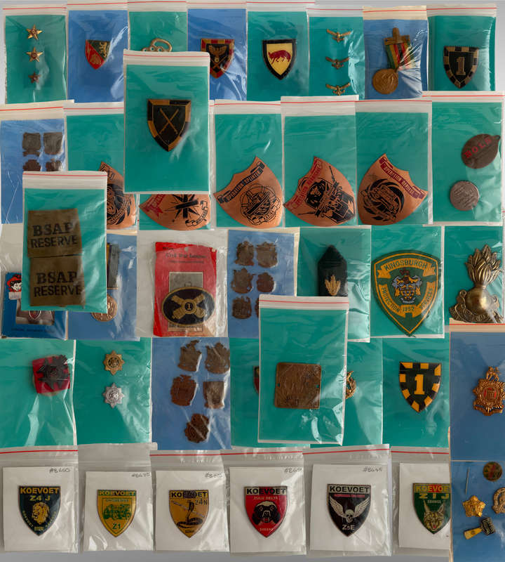 Huge Collection of 66+ Military & Police Pins, Badges & Medals  WWI, Rhodesia, South Africa- Reduced