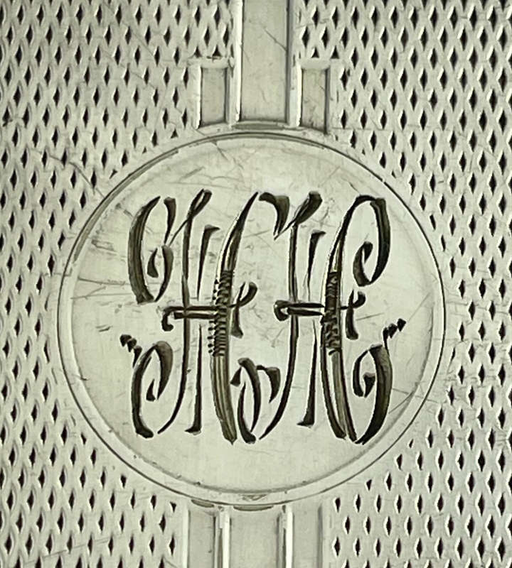 1930s Silver-Plated Cigarette Case  EPNS, Made in England, Monogrammed "HH"