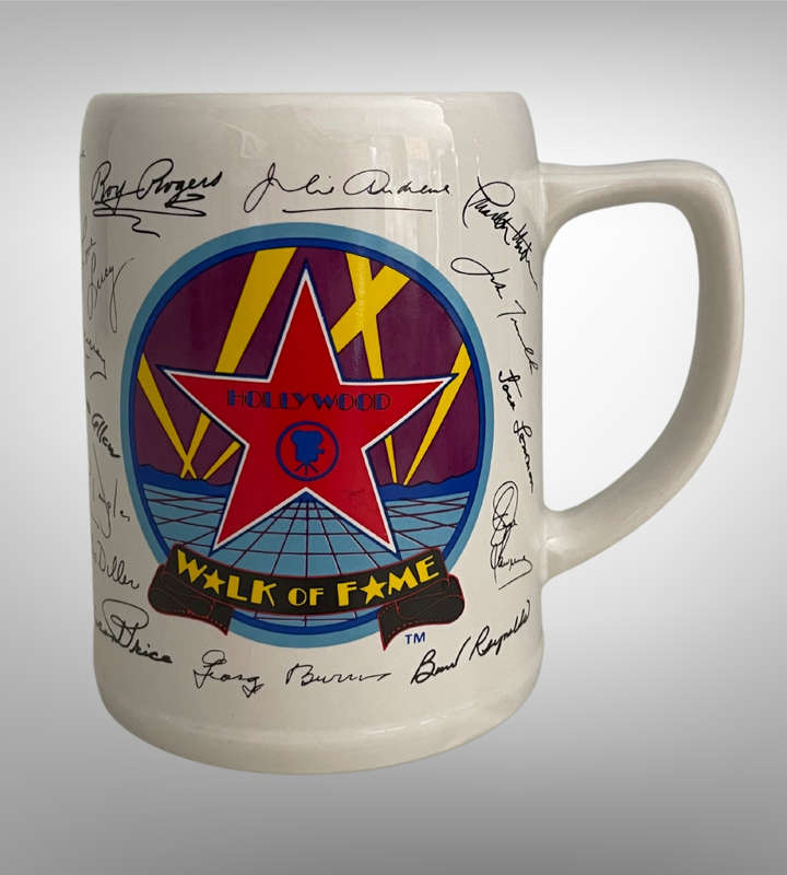 Vintage Hollywood Walk of Fame ceramic beer mug!