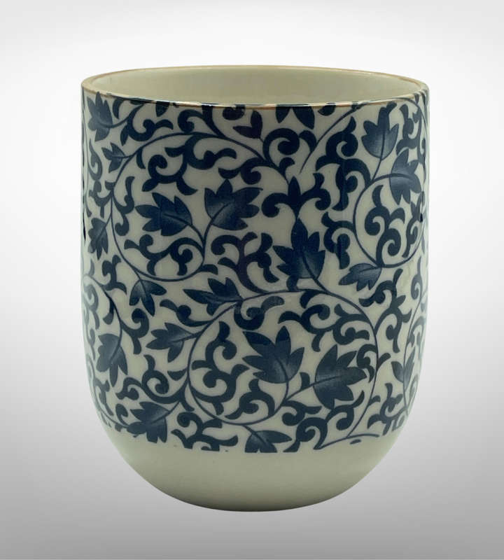 Vintage Jingdezhen Ceramic Cup  Delft Style, 150ml
