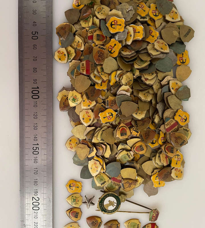Lot of 440+ Vintage Enamel Teaspoon Shields (15mm)  Ideal for Replacements, Craft, or Art Projects