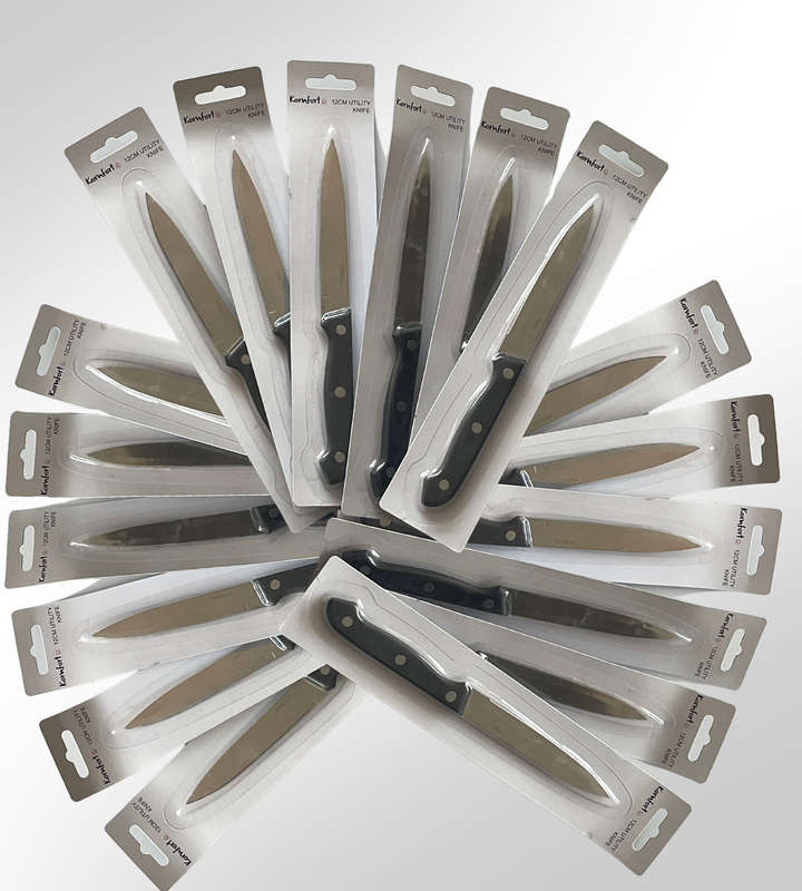 Preowned Unused 18-Piece Komfort Utility Knife Set - Original Packaging, Stainless Steel Blades