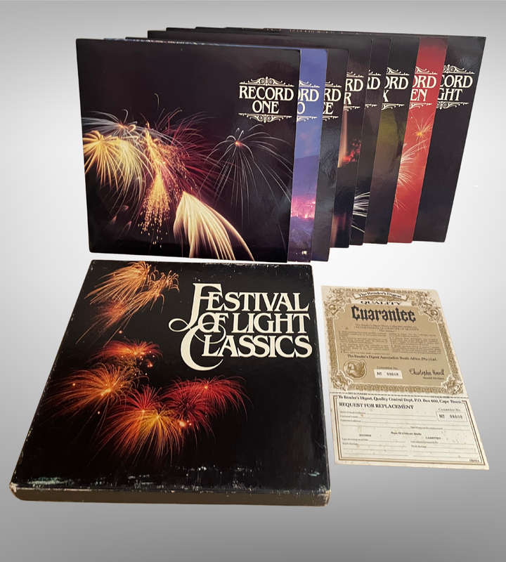 Festival of Light Classics  8 LP Vinyl Box Set | Readers Digest Collection | Certificate