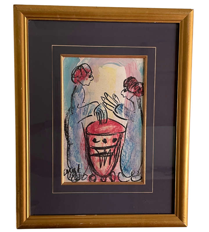 Original Emma Ray painting "Rhythm of the Djembe"