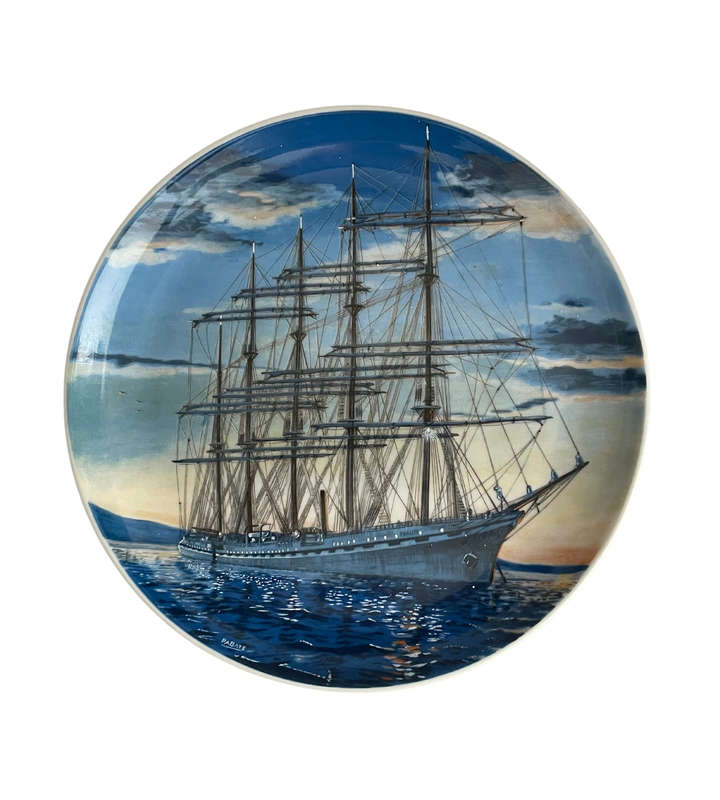 Sailing Ship Royal Décor 'France II' Collector Plate Maritime by Pabate Vintage 1990s