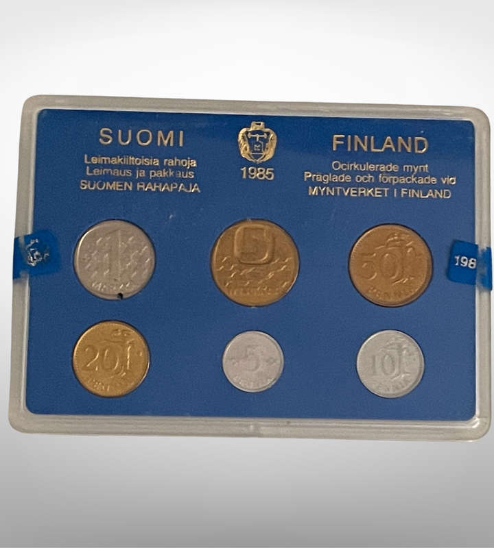 1985 Finland Proof Coin Set in Slab | Complete & Encased | 14.8 x 15 x 8 cm- Reduced!