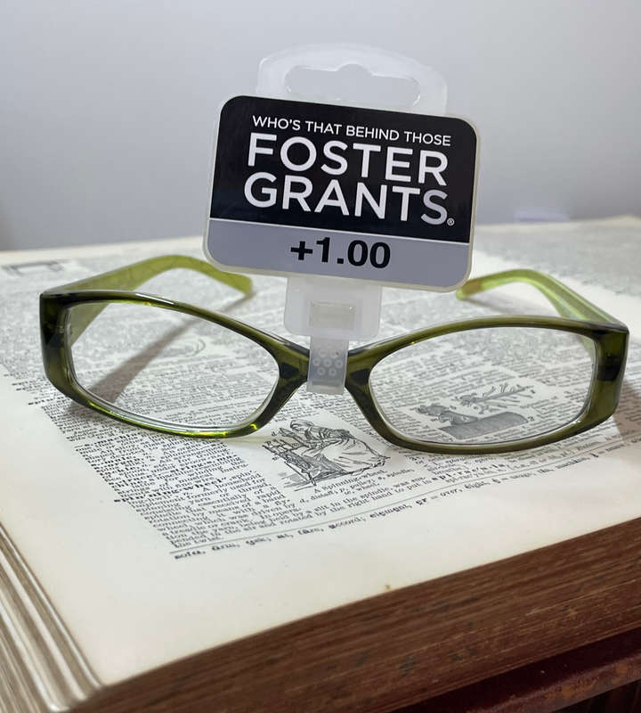 Foster Grant Reading Glasses +1.00 - Model 52 19-135, PD 62mm +  1 X Free Sunglasses