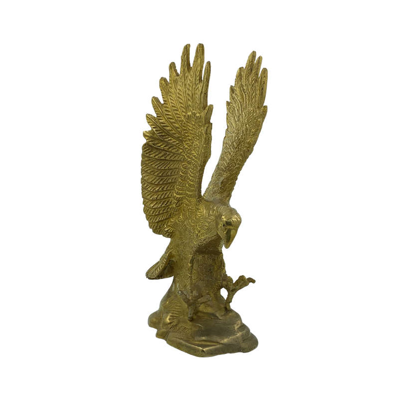 Vintage Brass Flying Eagle Sculpture  Feng Shui and Vastu Décor