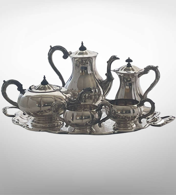 Vintage Marlboro Plate 6-Piece Tea & Coffee Service Set by Morton-Parker Ltd, Canada (1945-1988)