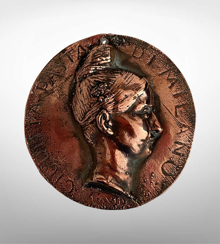 Museum-Worthy 1828 Bronze Medallion  Giuditta Pasta by Pierre-Jean David d'Angers