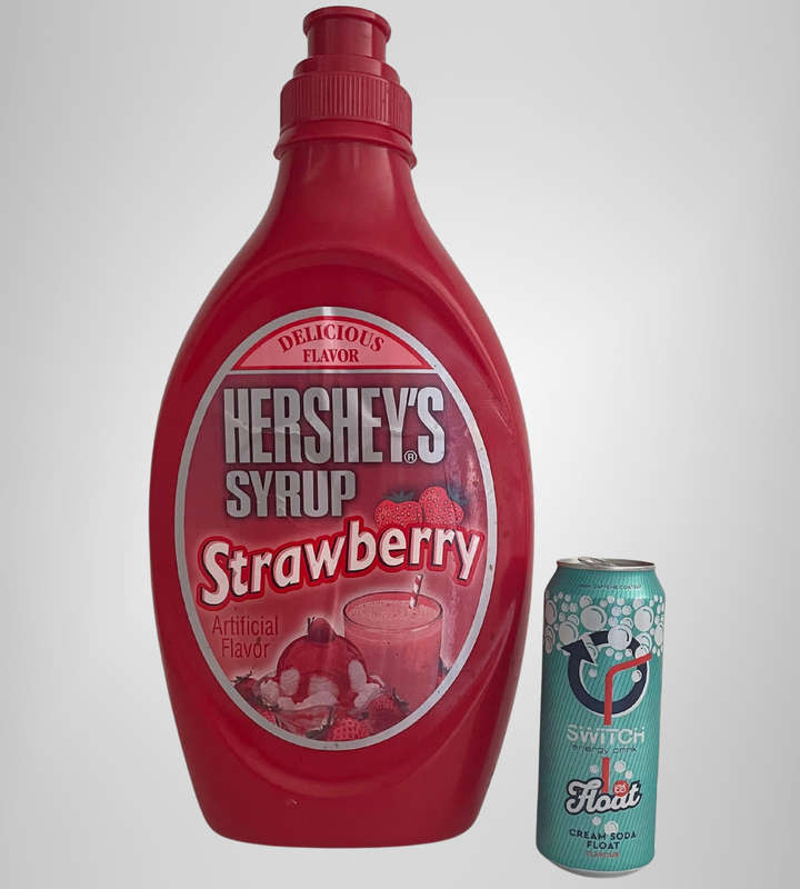 Vintage 1980s Giant Hersheys Strawberry Syrup Money Bank  47cm Plastic Tip Jar  Retro Diner Décor