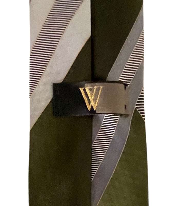 Vintage 90s Woolworths Green Geometric Silk Tie - Great Condition