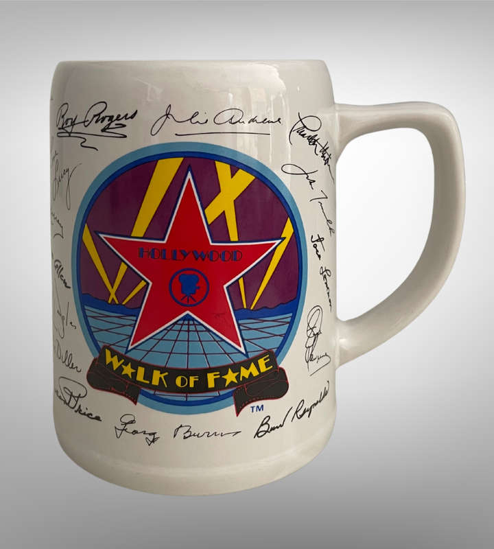 Vintage Hollywood Walk of Fame ceramic beer mug!