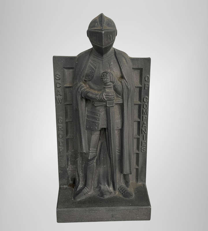 R1 Start - SCAW Group of Companies Knight Bookend  Pewter-Look Industrial Décor