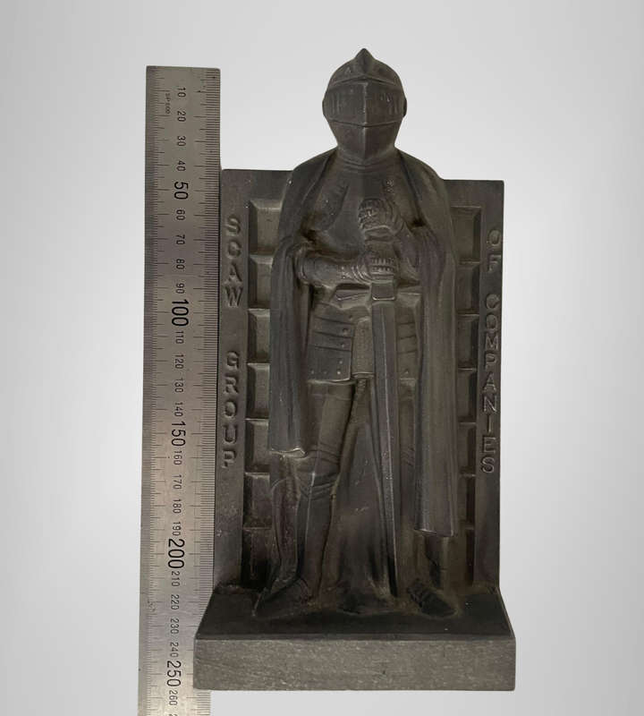 R1 Start - SCAW Group of Companies Knight Bookend  Pewter-Look Industrial Décor