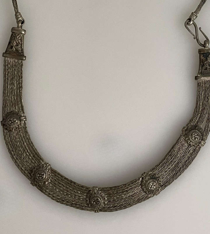 Handmade Tribal Necklace  Rajasthan Nepal Tibet  Vintage Boho Ethnic Design  57cm