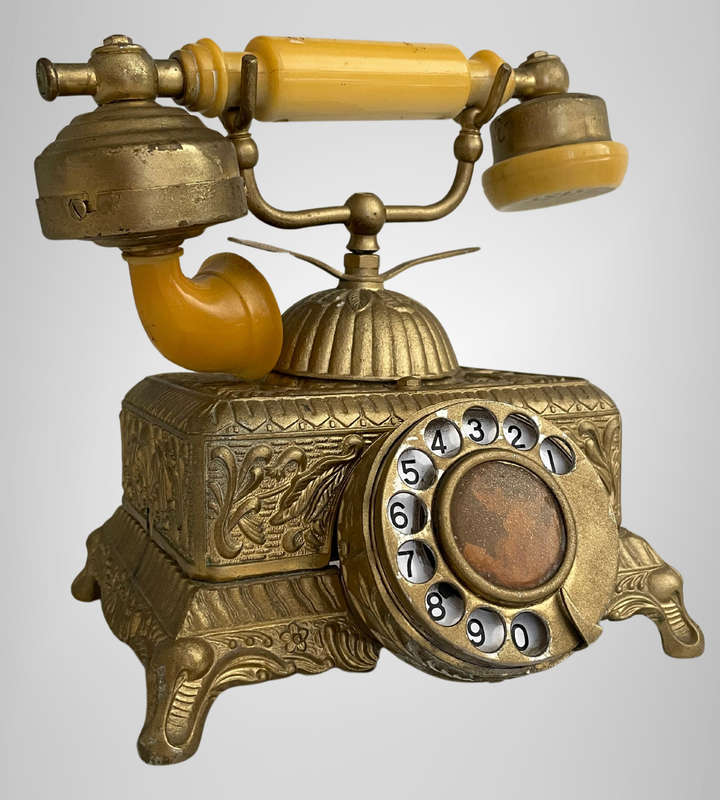 Vintage Victorian-Style French Rotary Dial Telephone  Display or Restoration  1950s60s