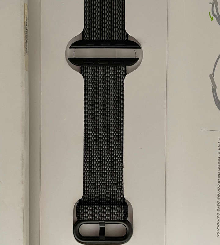 Apple Watch 42mm Black Woven Nylon Band  Space Gray Stainless Steel Buckle  Original Box