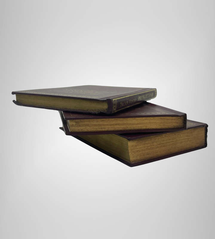 Set of 3 Vintage Mini New Websters Dictionaries  Gold-Edged Pages  Spelling, Grammar & Dictionary