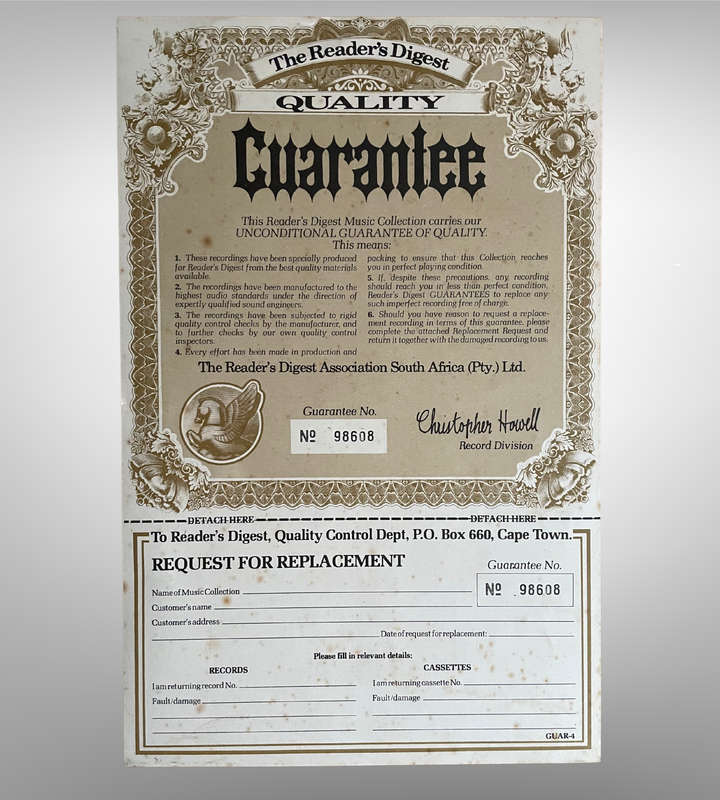Festival of Light Classics  8 LP Vinyl Box Set | Readers Digest Collection | Certificate