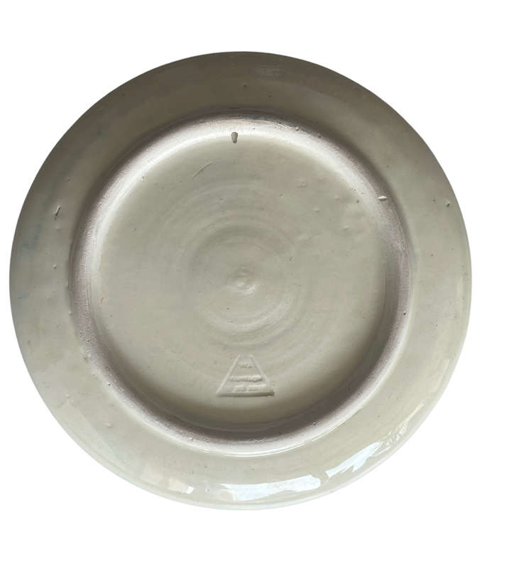 Turkish Hand-Painted Wall Plate  23 cm, Polychrome Ceramic with Moorish Design, Kütahya Mark