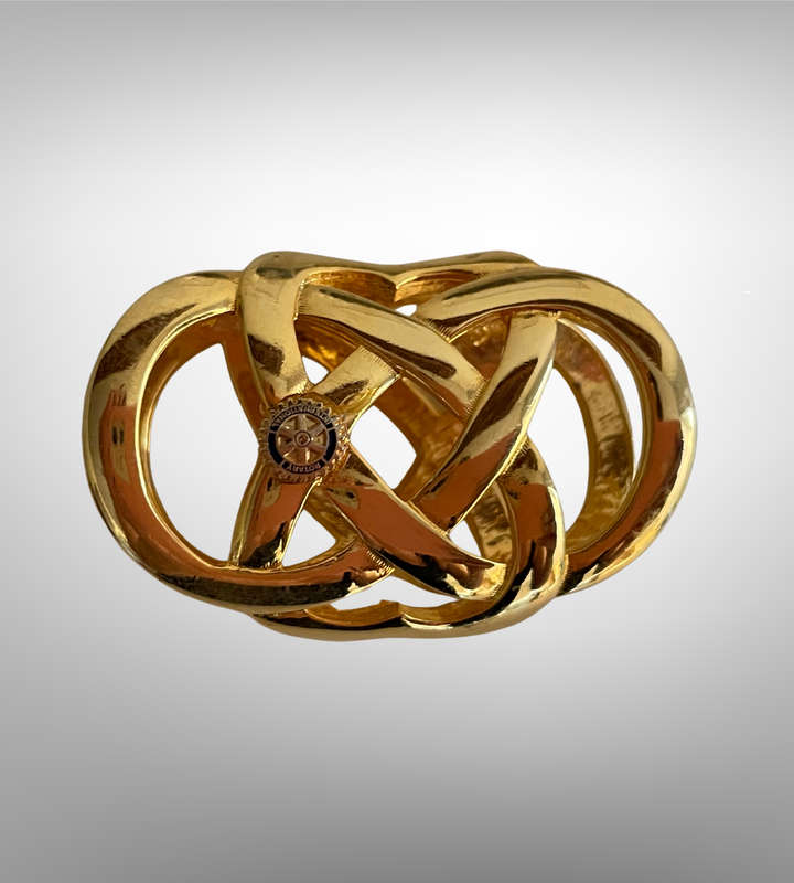 Rotary International 8-Piece Collection | Brooches, Pins, and Pendant | Gold Vermeil, Faux Diamond