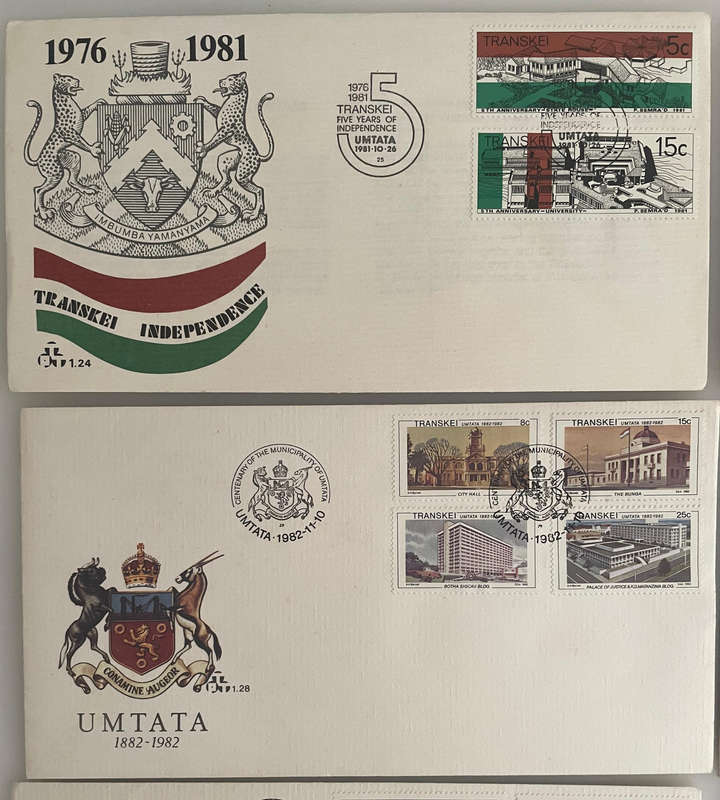 Lot of 15 Transkei First Day Covers | 1970s1980s | Nature, Heritage, Medicine, Scouts, Water Resour