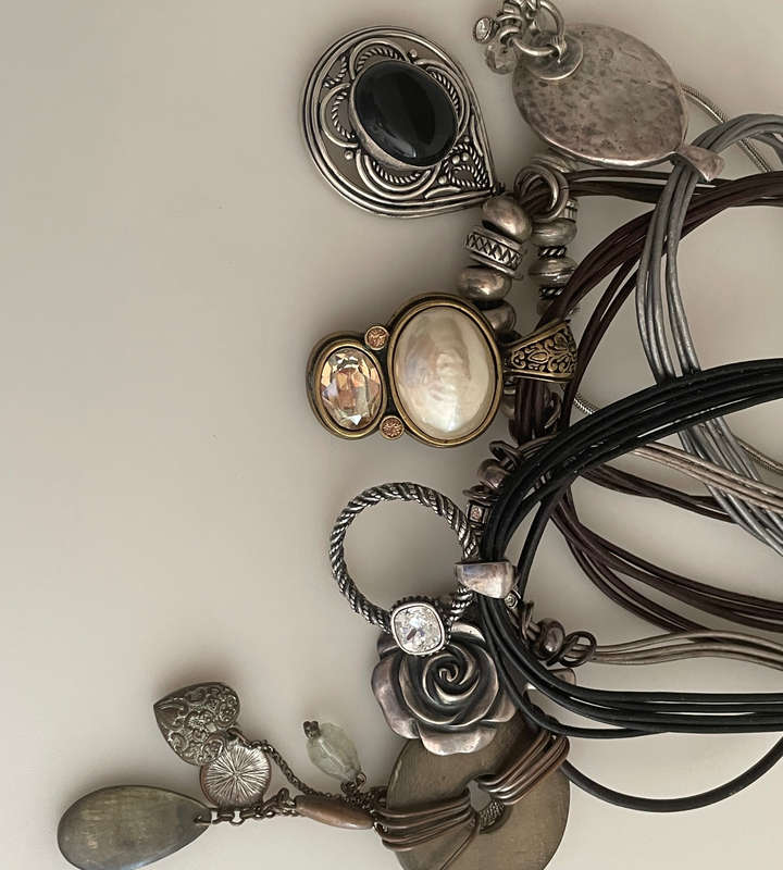 Miglio Designer Leather Necklace Lot  Set of 7