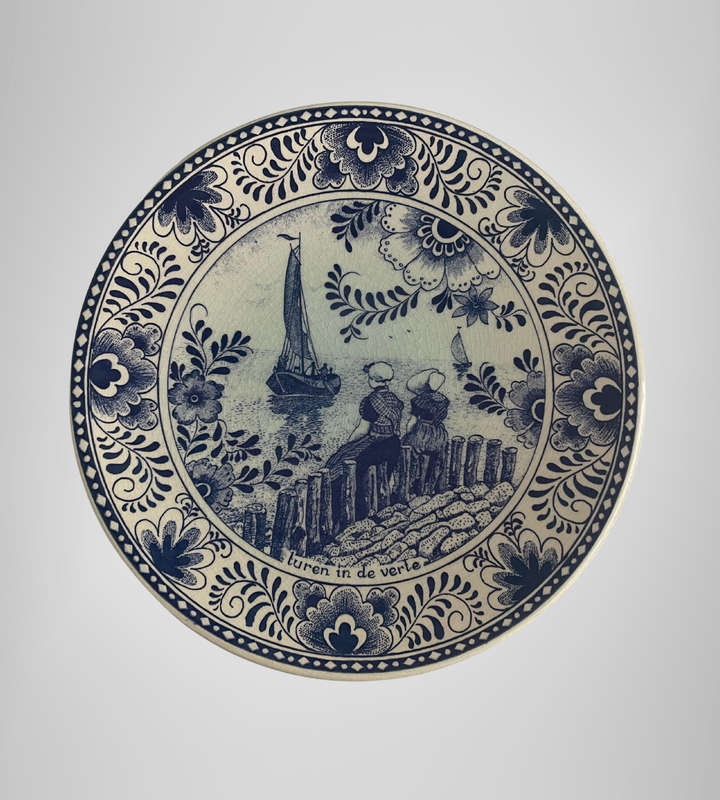 Bargain 7-Piece Dutch Delftware Decor Lot  Chemkefa plate, Boch Plate, Coasters, Candle Holder