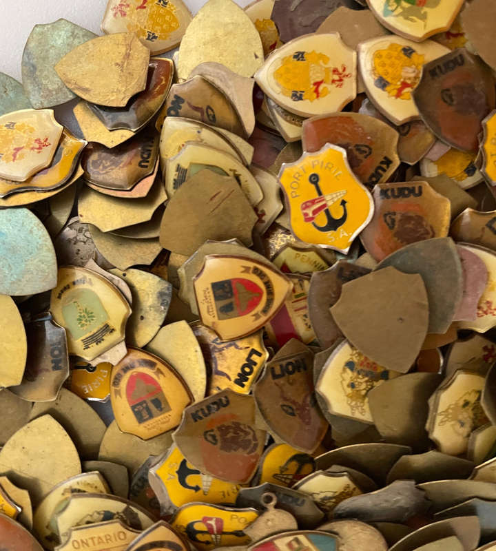 Lot of 440+ Vintage Enamel Teaspoon Shields (15mm)  Ideal for Replacements, Craft, or Art Projects