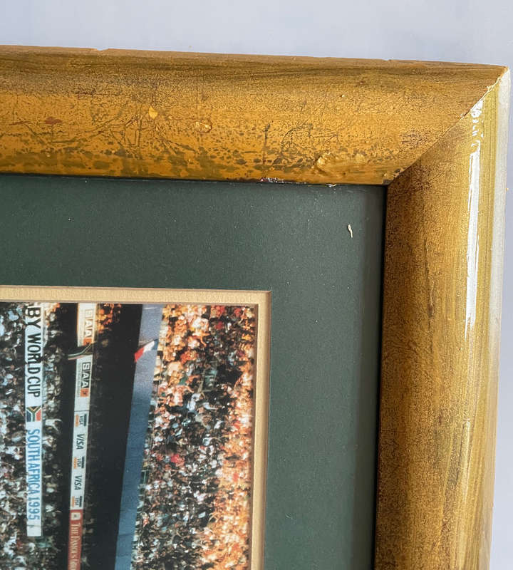 1995 Rugby World Cup Final Signed Photo by Joel Stransky  Framed, Large 117cm x 60cm