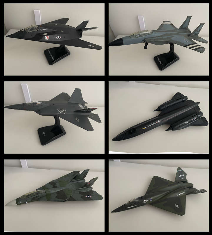27 Model Aircraft Collection  Metal & Plastic, As-Is Auction with Stands & Accessories