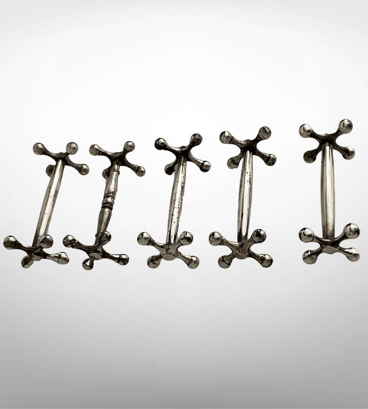 Set of 5 Vintage 1940s Silverplated Knife Rests  Mappin & Webb & Mixed Designs  Also Ideal for Pen