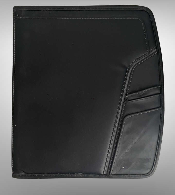 Lot of 3 Black A4 Pleather Professional File Folders | Used Condition