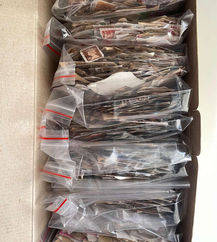 Massive Bulk Lot of UK Machin Definitive Stamps  Thousands on Paper  Lifetime Collection