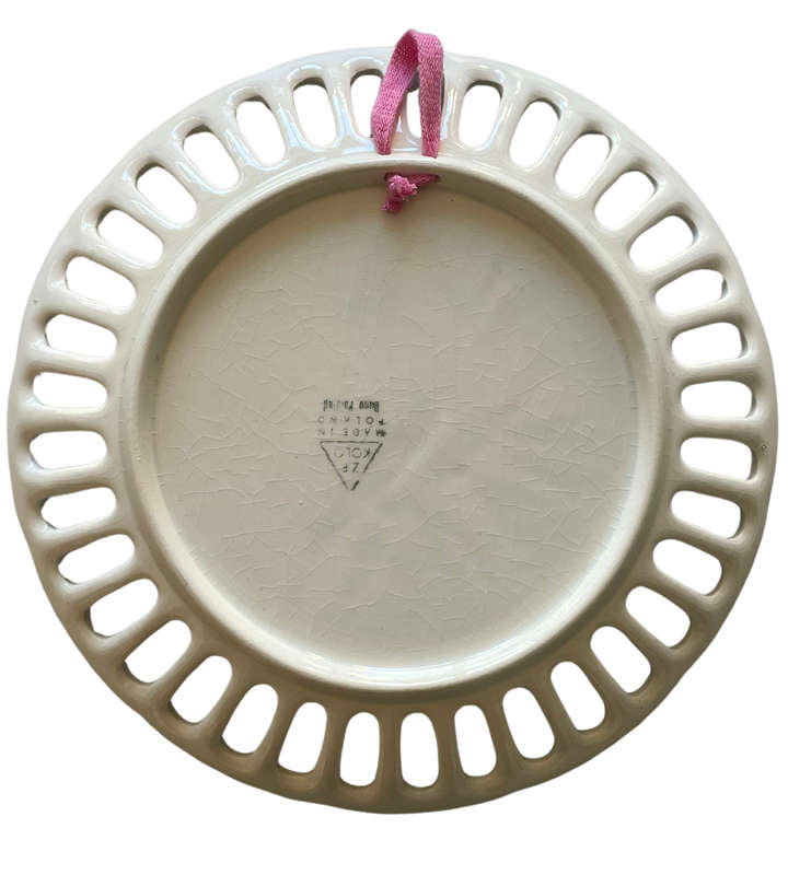 Vintage ZF KOLO Hand Decorated Reticulated Faience Wall Plates - Made in Poland