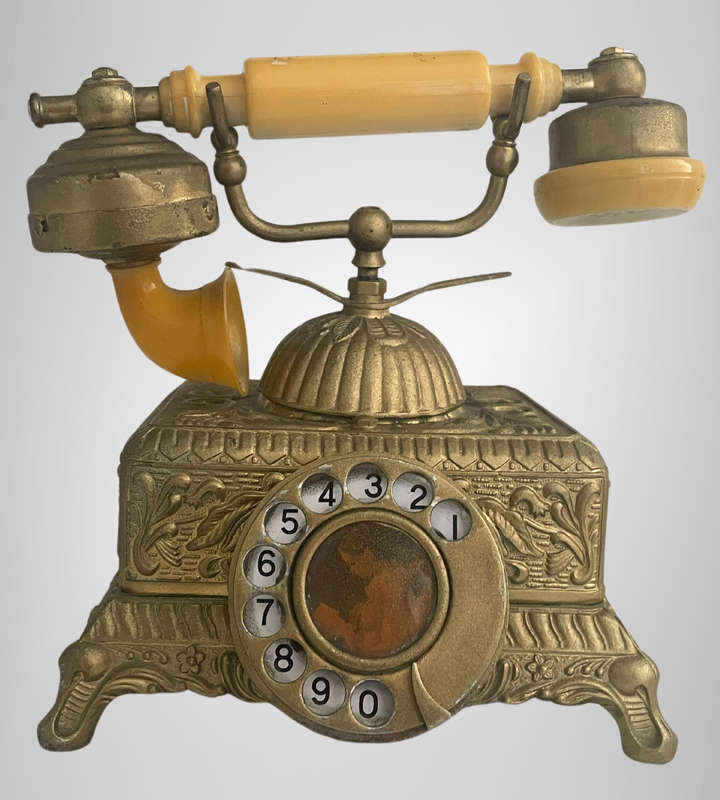 Vintage Victorian-Style French Rotary Dial Telephone  Display or Restoration  1950s60s