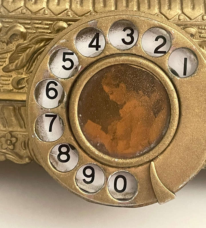 Vintage Victorian-Style French Rotary Dial Telephone  Display or Restoration  1950s60s