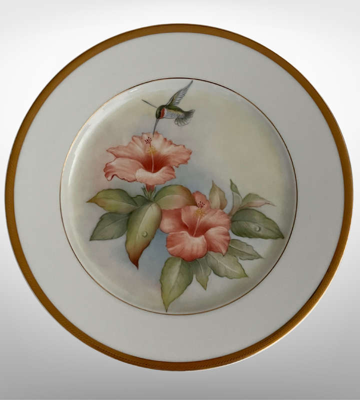 1 x Hand-Painted Wall Décor Plate by Daphne Karlson (1988)