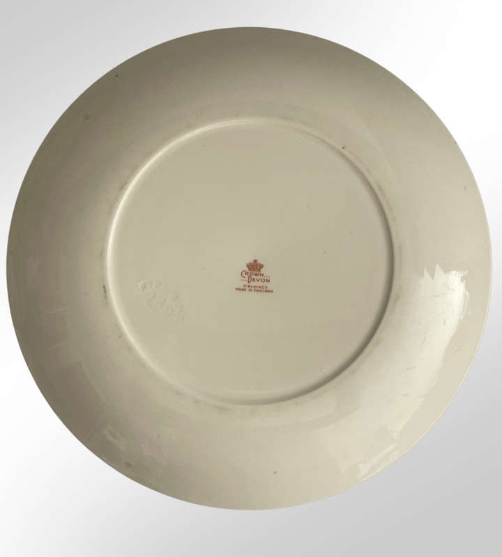 1950s Crown Devon Fieldings Fish Dinner Plate  22.5cm  Vintage Earthenware