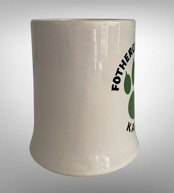Vintage Norbel Zimbabwe Ceramic Beer Mug  Fothergill Island Kariba Green Tiger Footprint Collectibl