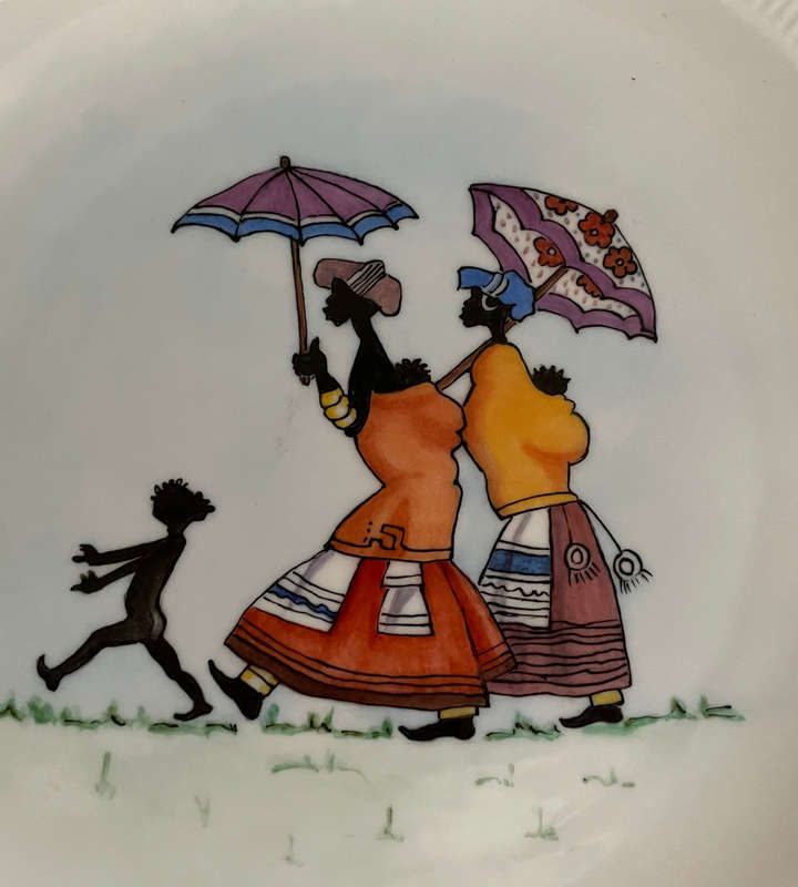 Set of 3 Hand-Painted Wall Décor Plates by Daphne Karlson (2000- 2001)